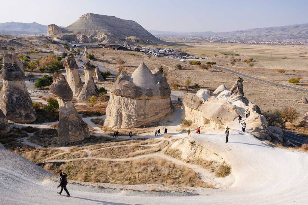 Fairy chimneys in Cappadocia of Turkey